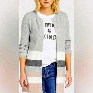 Stitches and Stripes Open front, striped, Versatile Sweater cardigan